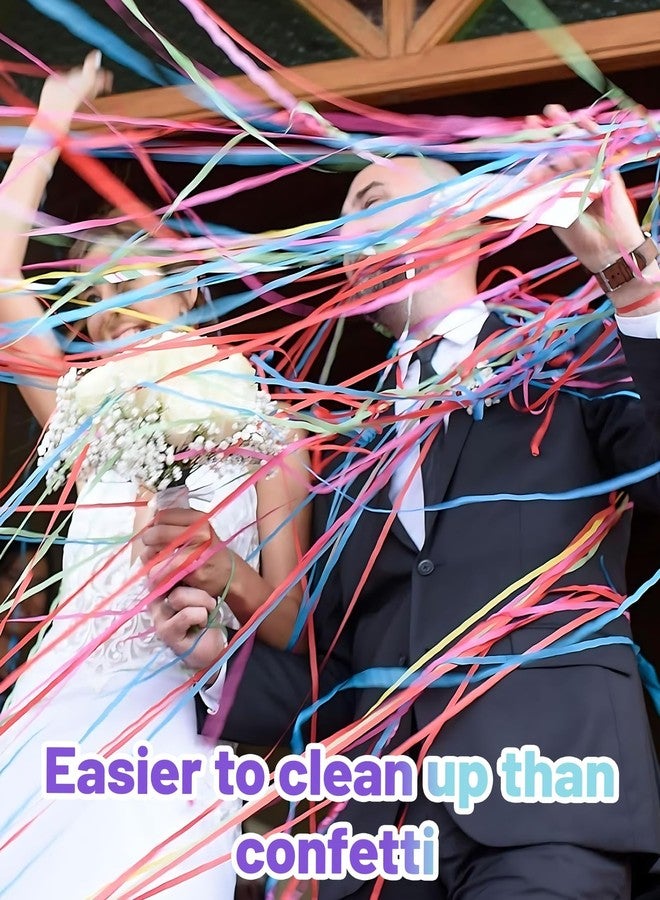 squishy 24Pcs Party Poppers, Confetti Streamers, Colorful Confetti Party Decorations, Hand Throw Streamers for Wedding Send-Offs, Birthday Party Entrances, Photo Shoot Backdrops - Image 4